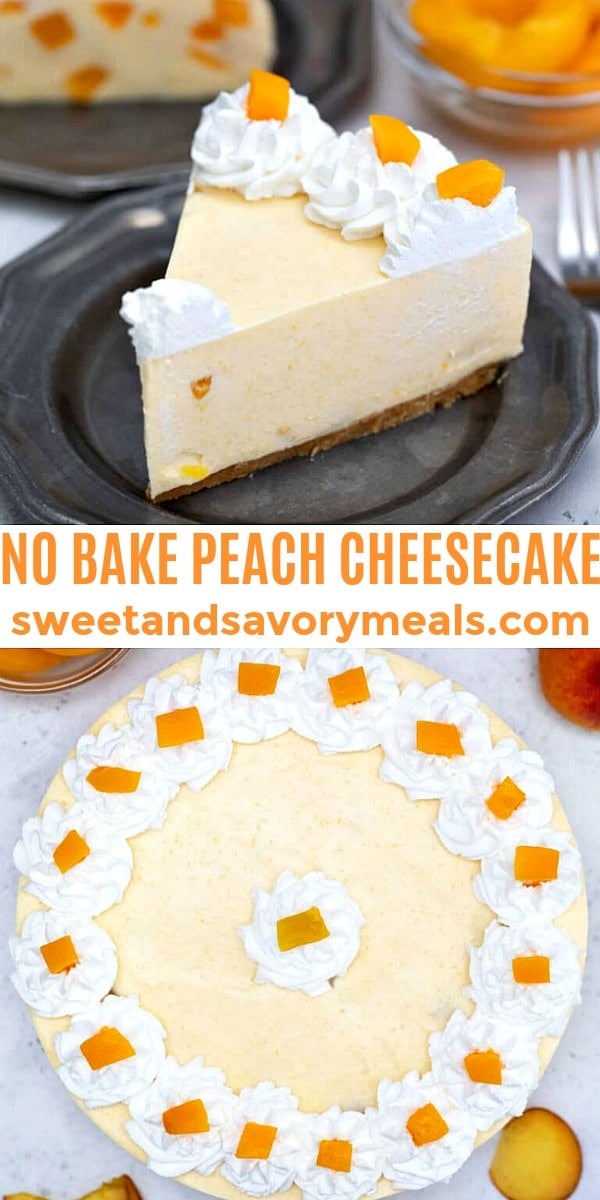 No Bake Peach Cheesecake