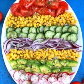 Image of avocado corn salad recipe.