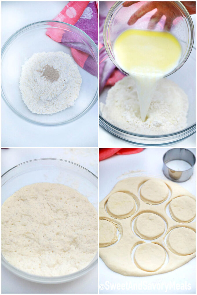 Steps how to make English Muffins.