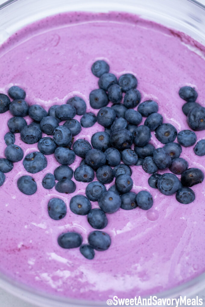 Photo of Keto blueberry cheesecake filling.