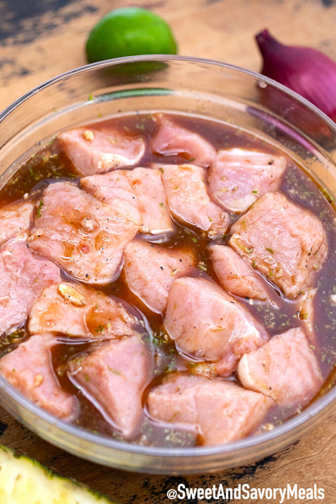 Pork in marinade