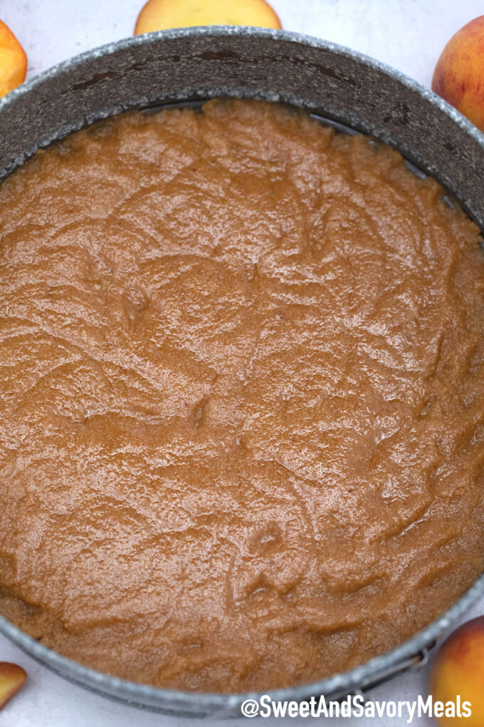 graham cracker crust in a springform pan