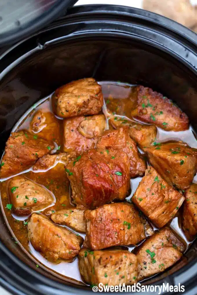 slow cooker brown sugar garlic pork