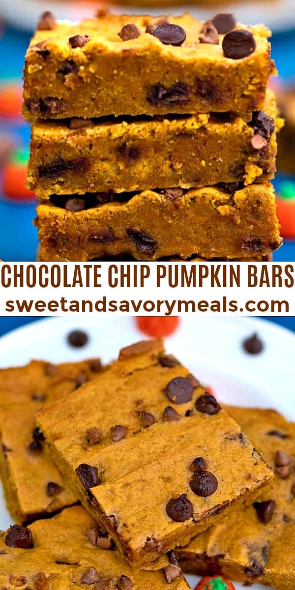 Easy Chocolate Chip Pumpkin Bars pin