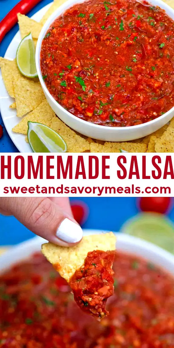 Easy Homemade Salsa pin