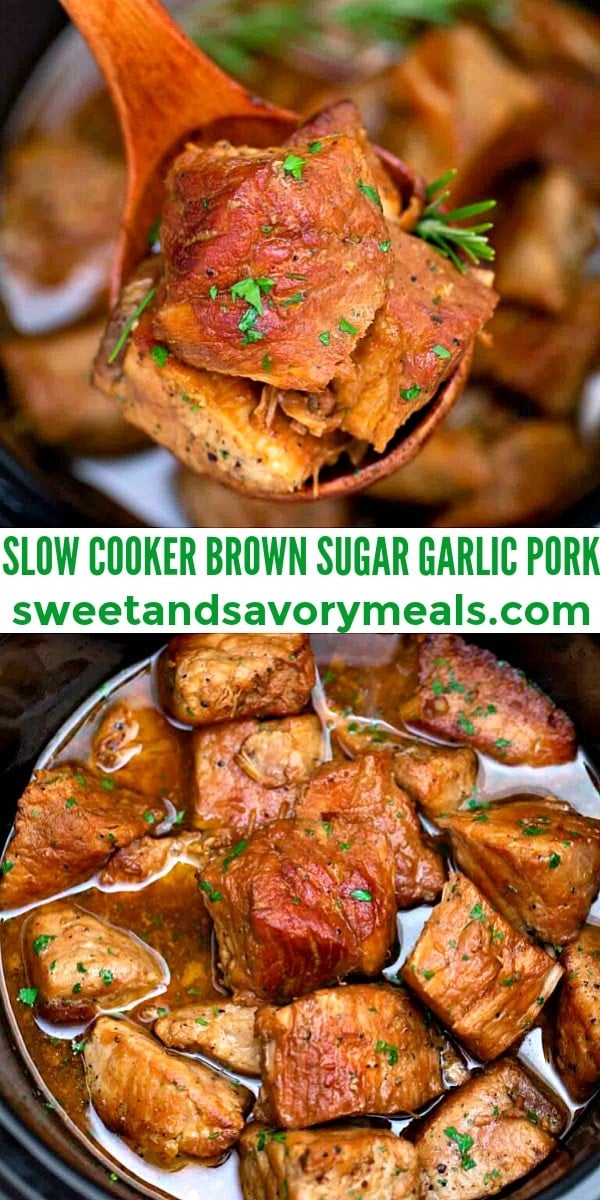 Easy Slow Cooker Brown Sugar Garlic Pork pin