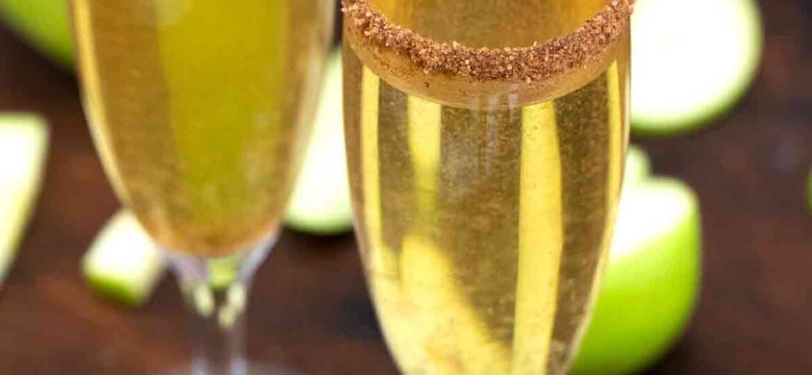 apple cider mimosa flutes