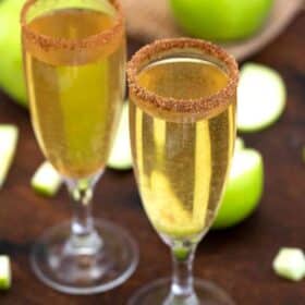 apple cider mimosa flutes