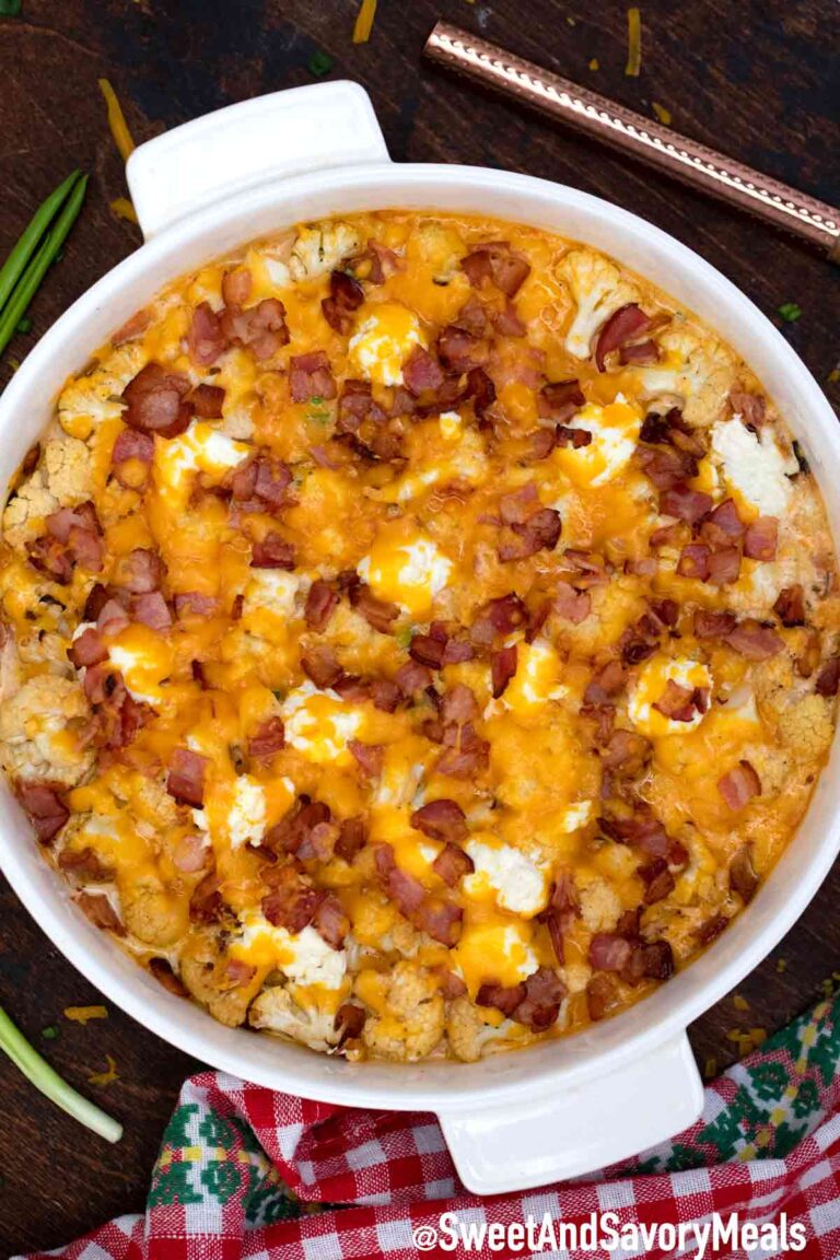 Cheesy Loaded Cauliflower Bake Recipe [Video] Sweet and Savory Meals