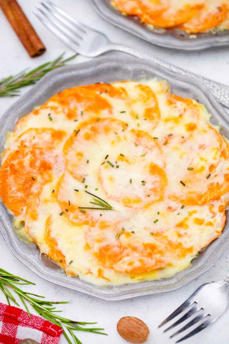 Scalloped Sweet Potatoes. Best Cheesy Recipe [VIDEO] - Sweet and Savory