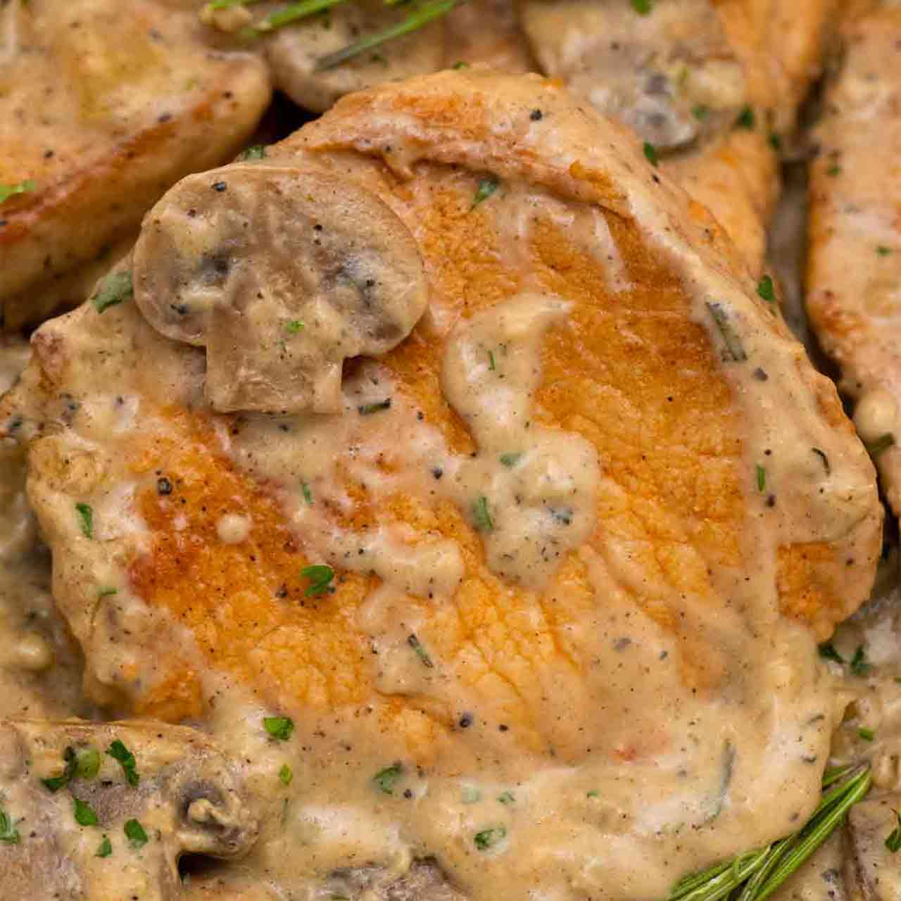 Pork Chops In Mashroom Sauce Recipe VIDEO Sweet And Savory Meals