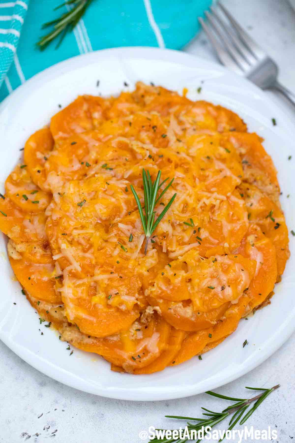 Scalloped Sweet Potatoes. Best Cheesy Recipe [VIDEO] - Sweet and Savory