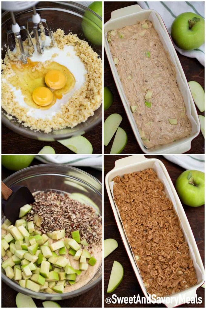 Steps how to make apple bread