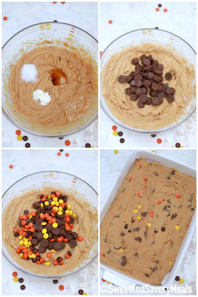 steps how to make peanut butter blondies