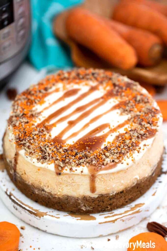 instant pot carrot cake cheesecake