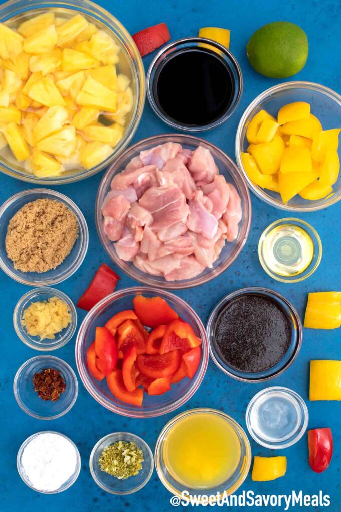 Instant Pot Hawaiian Chicken ingredients