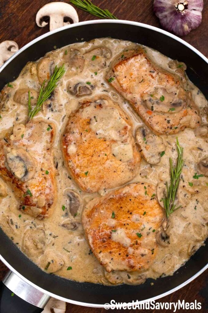 Pork Chops in Mashroom Sauce Recipe [VIDEO] - S&SM