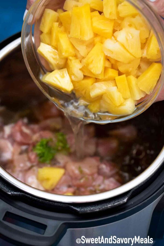 Adding pineapple to Instant Pot Hawaiian Chicken
