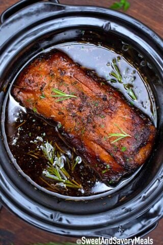 crockpot balsamic pork loin