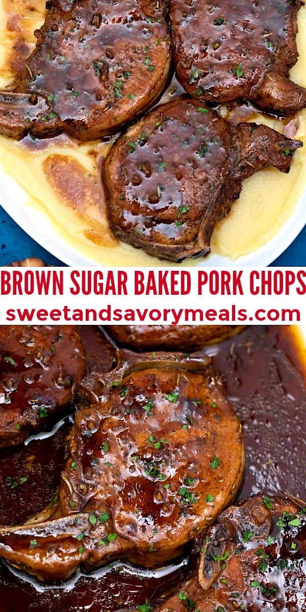 easy brown sugar baked pork chops pin