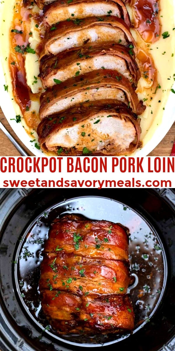 easy crockpot bacon pork loin pin