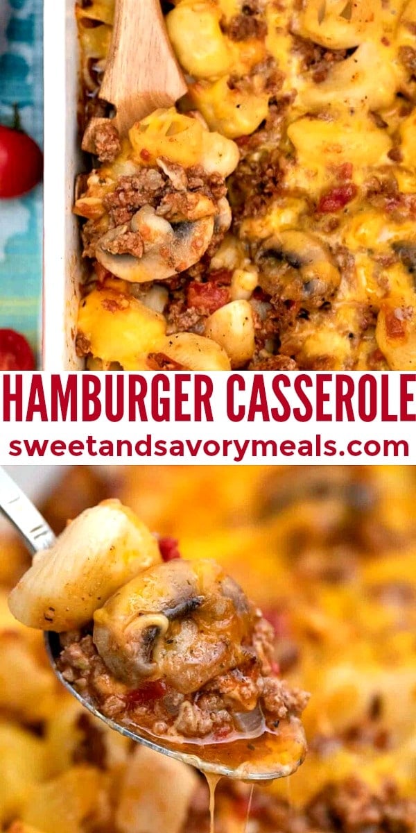 easy hamburger casserole pin