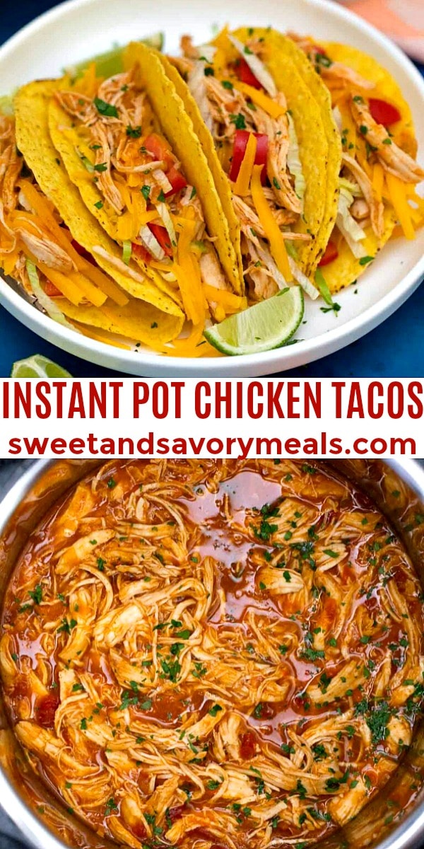 easy instant pot chicken tacos pin