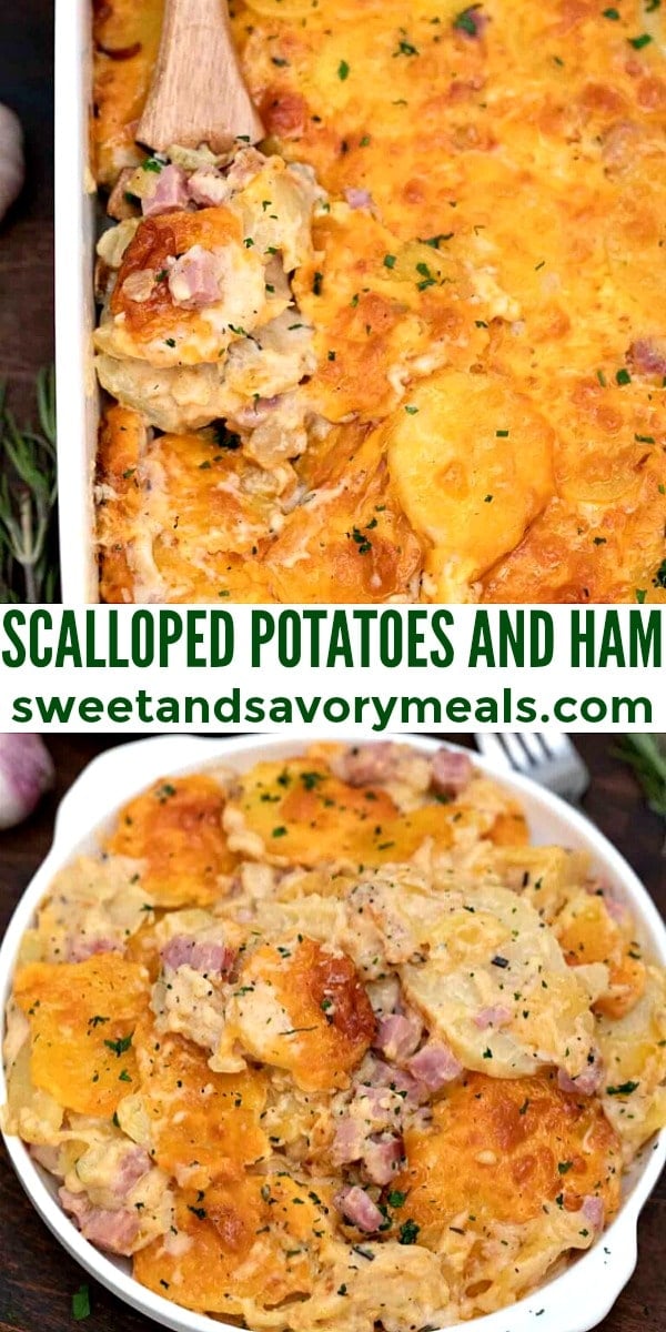 easy scalloped potatoes and ham pin