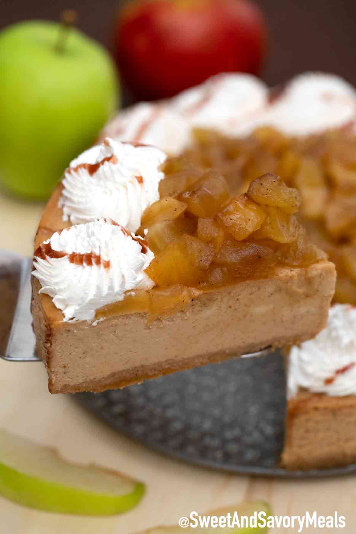 Caramel Apple Cheesecake Recipe - Sweet and Savory Meals