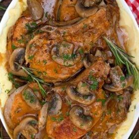 instant pot pork chops with mushroom gravy and mashed potatoes