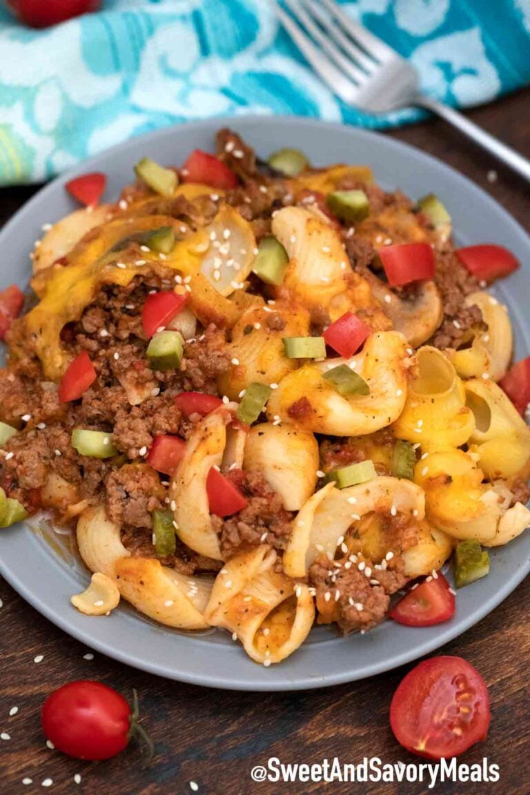 Hamburger Casserole Recipe: Cheesy, Homemade, Easy - Sweet and Savory Meals