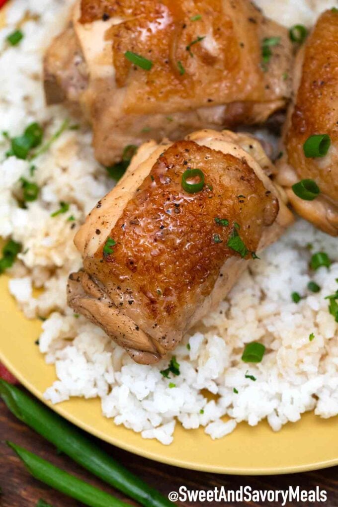 chicken adobo with rice