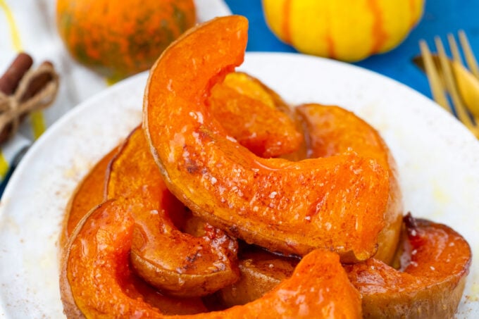 Homemade roasted pumpkin.