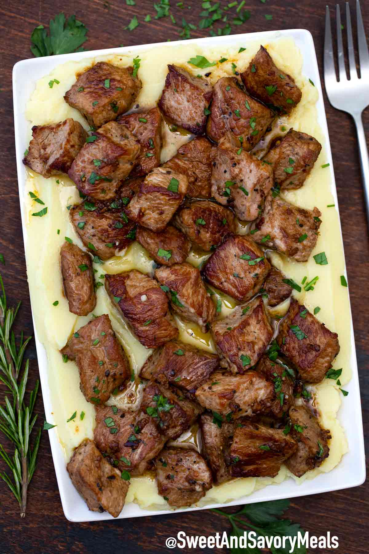 Garlic Butter Steak Bites - Sweet and Savory Meals