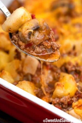 cheesy hamburger casserole