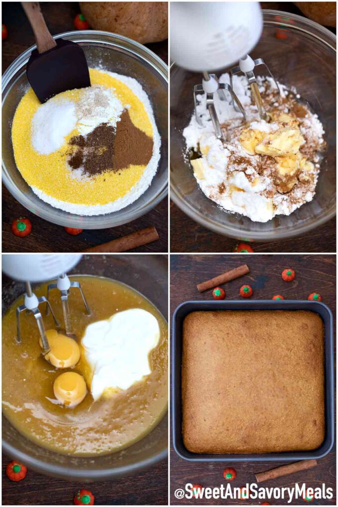 steps how to make pumpkin cornbread