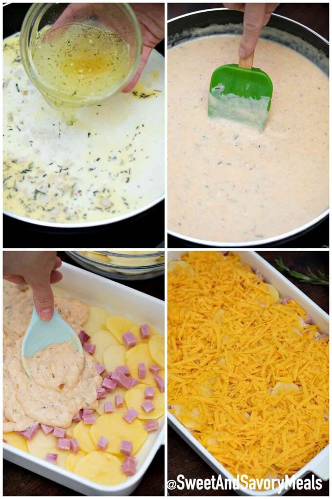 steps how to make scalloped potatoes and ham