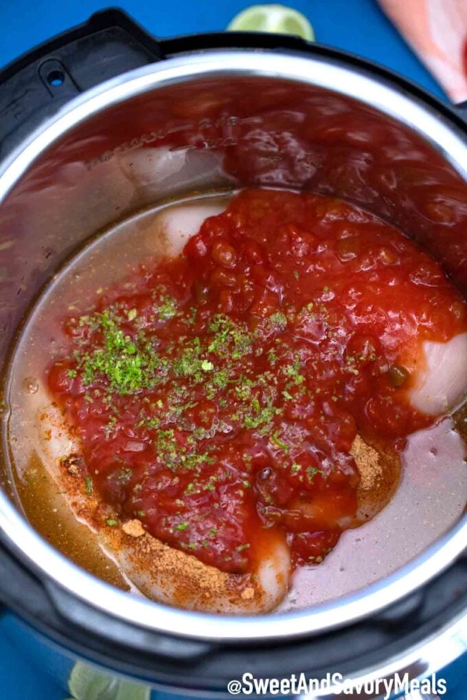 instant pot chicken with salsa