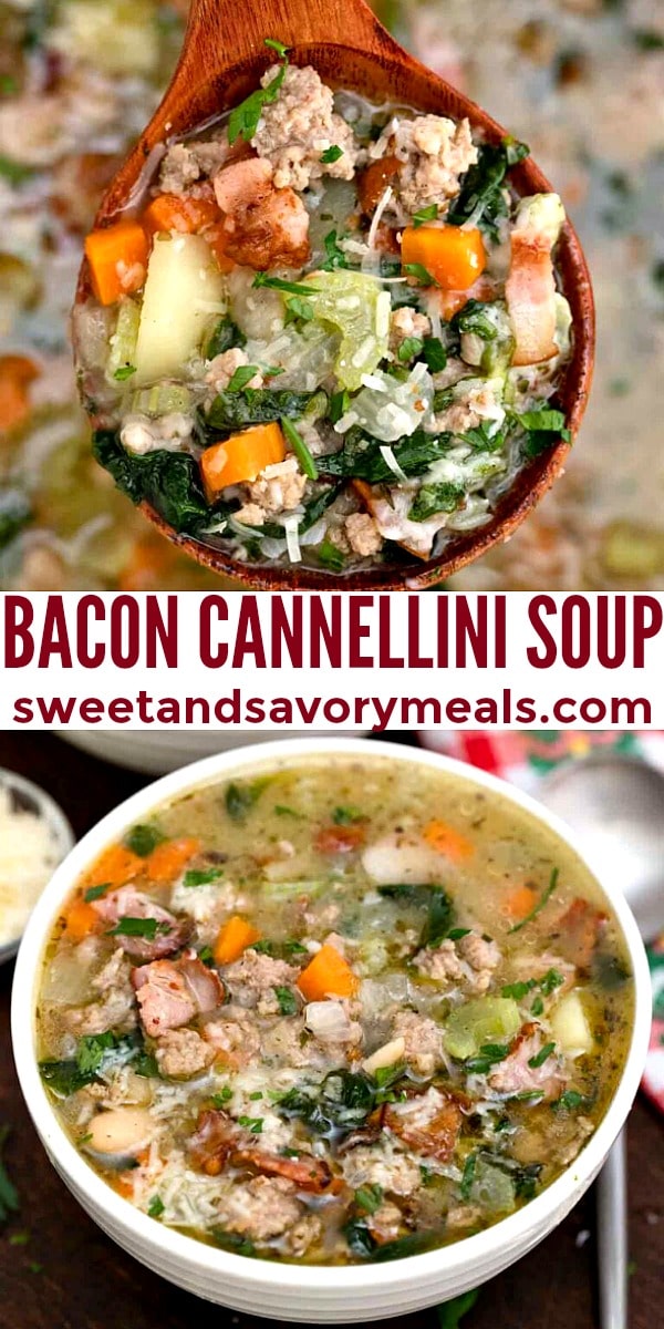 easy bacon cannellini soup pin