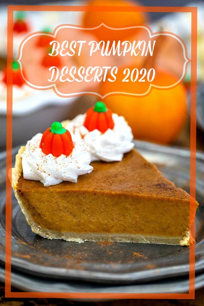 pumpkin pie with best pumpkin desserts text