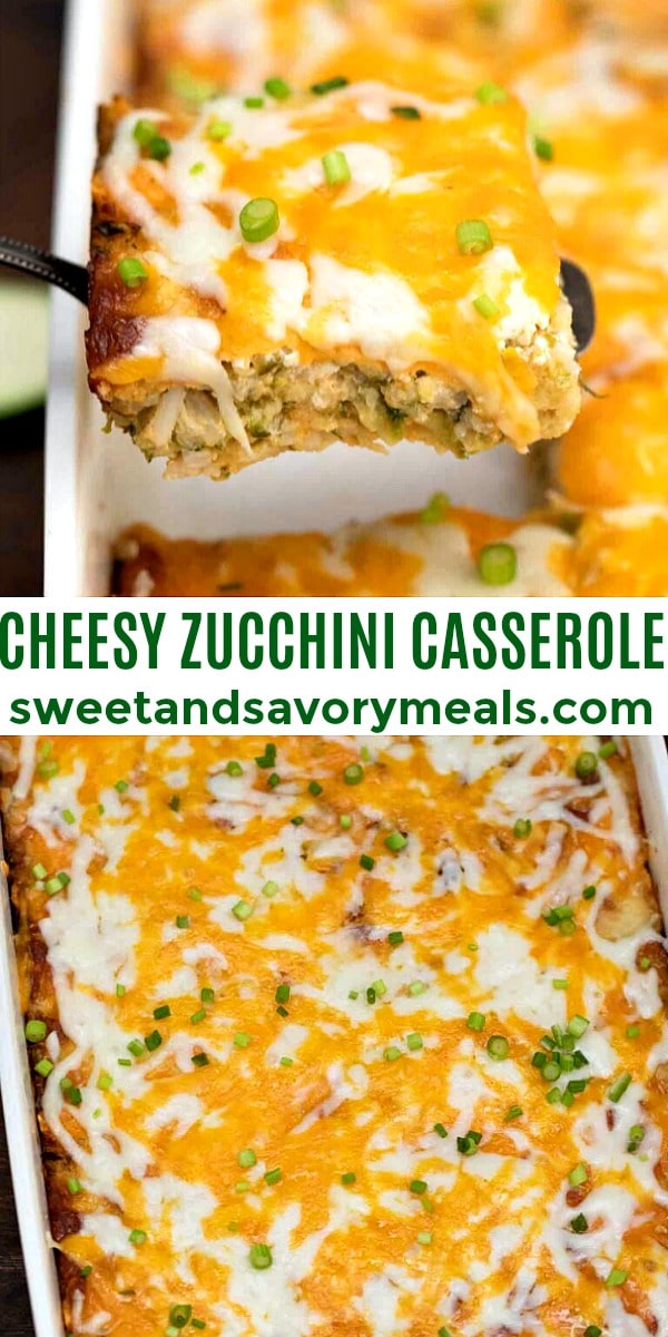 easy cheesy zucchini casserole pin