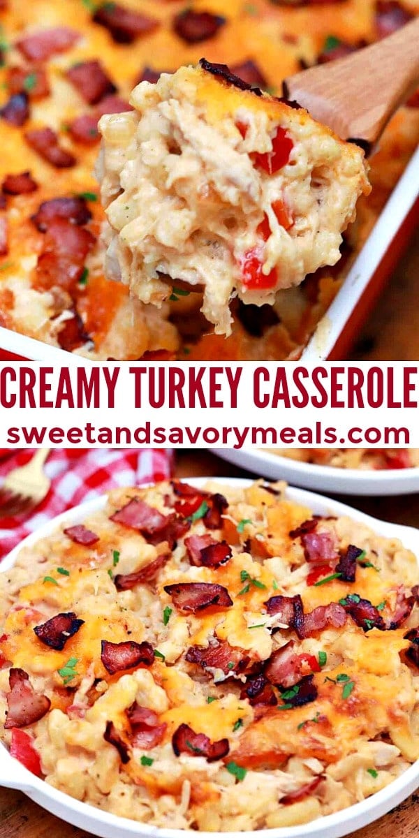 easy creamy turkey casserole pin