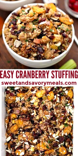 Easy Cranberry Stuffing Recipe [Video] - Sweet and Savory Meals