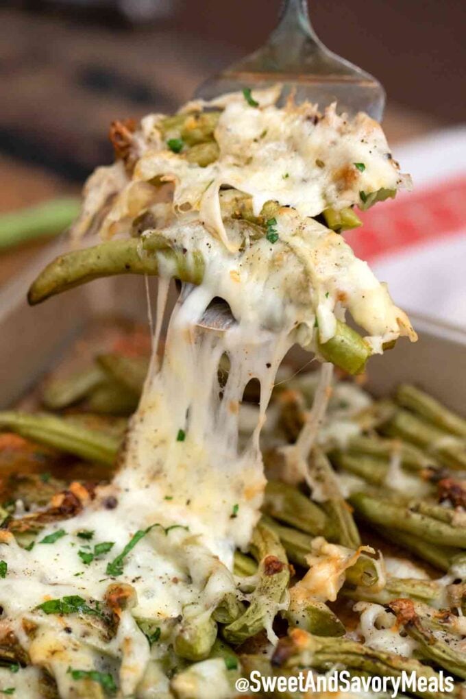 baked green beans with cheese
