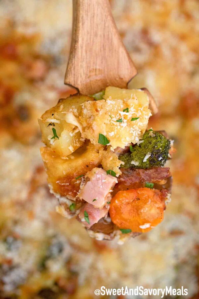 cheesy ham casserole