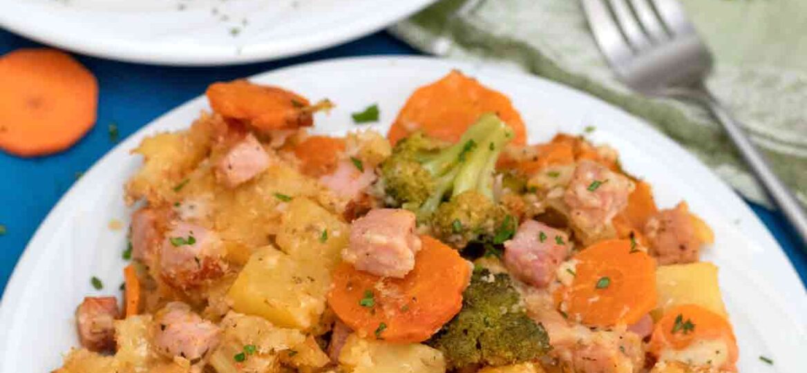 ham casserole with veggies