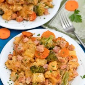 ham casserole with veggies