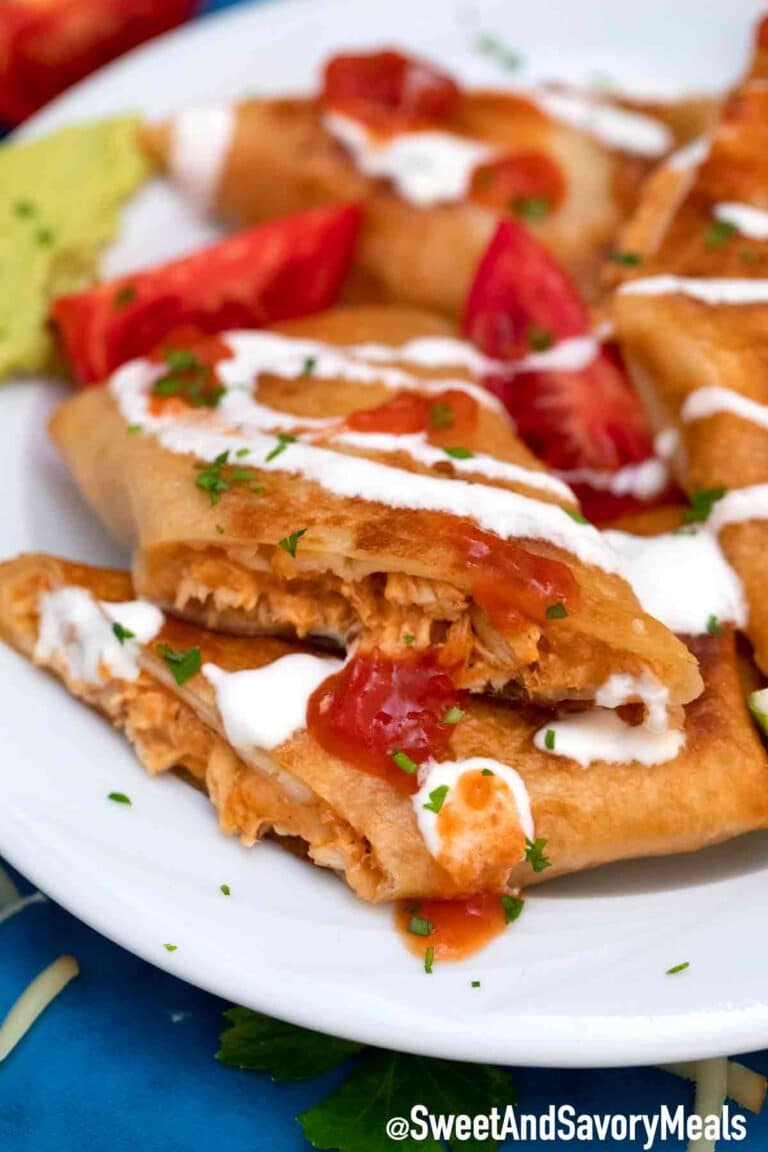 crispy chicken chimichangas