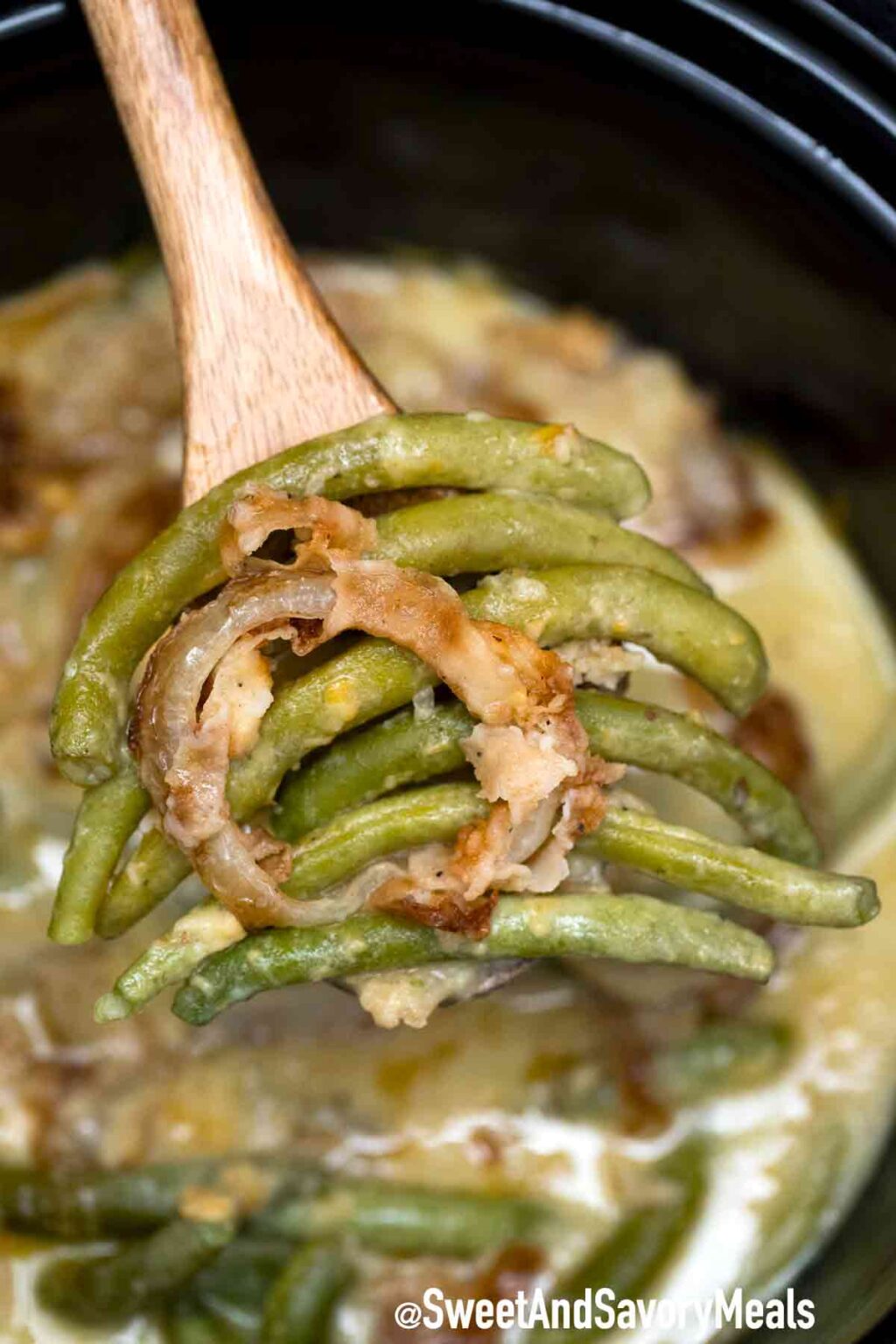 Crockpot Green Bean Casserole Sweet and Savory Meals