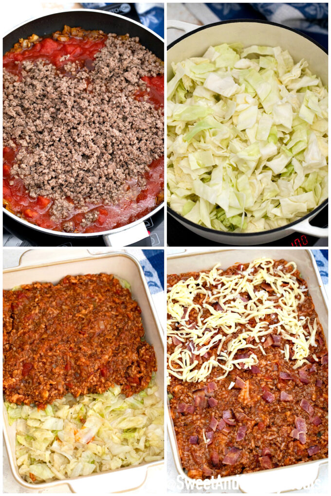 steps how to make stuffed cabbage casserole